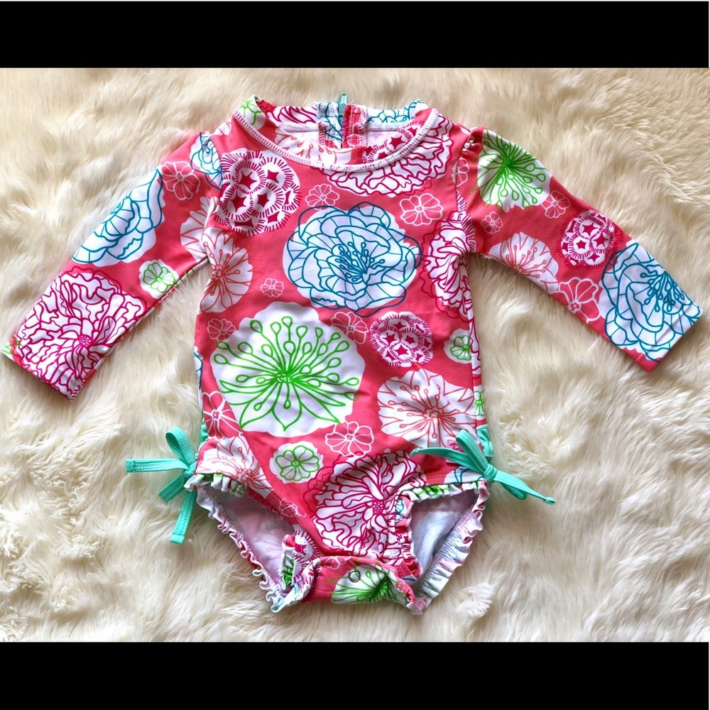 RuffleButts Swimsuit 6/12M